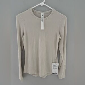 NWT Lululemon Hold Tight Long-Sleeve Shirt bone neutral size 6